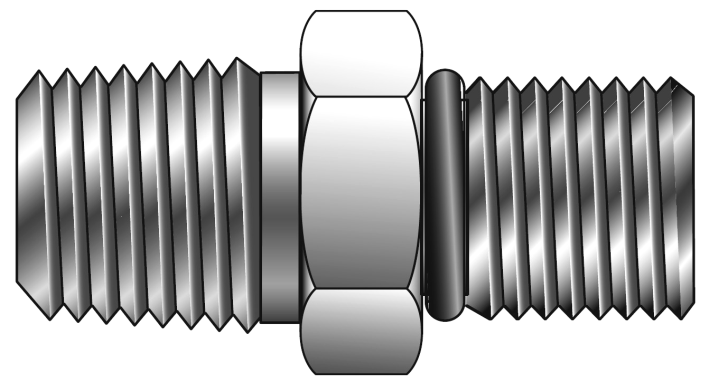 NPT Thread to SAE Straight Thread Adapter (For Fractional Tube)